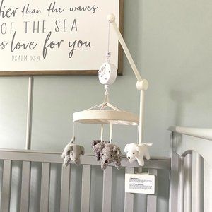 Pottery Barn Kids Knit Dog Musical Crib Mobile with Crib Mobile Arm